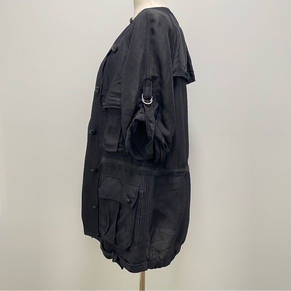 Vintage 3.1 Phillip Lim Linen Blend Utility Jacket, Black, 0 - Picture 8 of 14